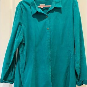 JJILL SOFT CORDUROY BUTTON DOWN TOPS